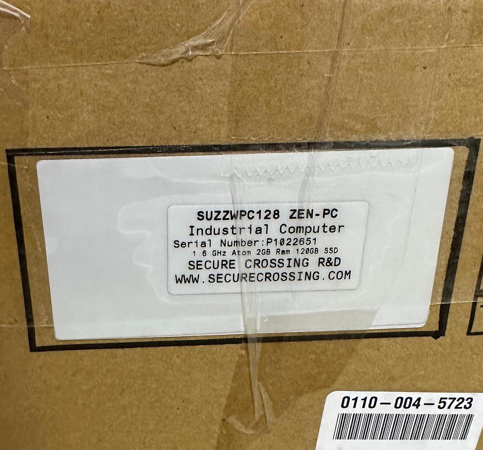Used NEW SECURE CROSSING SUZZWPC128 ZEN-PC INDUSTRIAL COMPUTER ZENWALL-10 ACM
