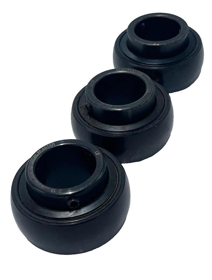 LOT OF 3: SealMaster 2-13 Gold Line Bearing Inserts 1-3/16" Bore Set Screw Lock