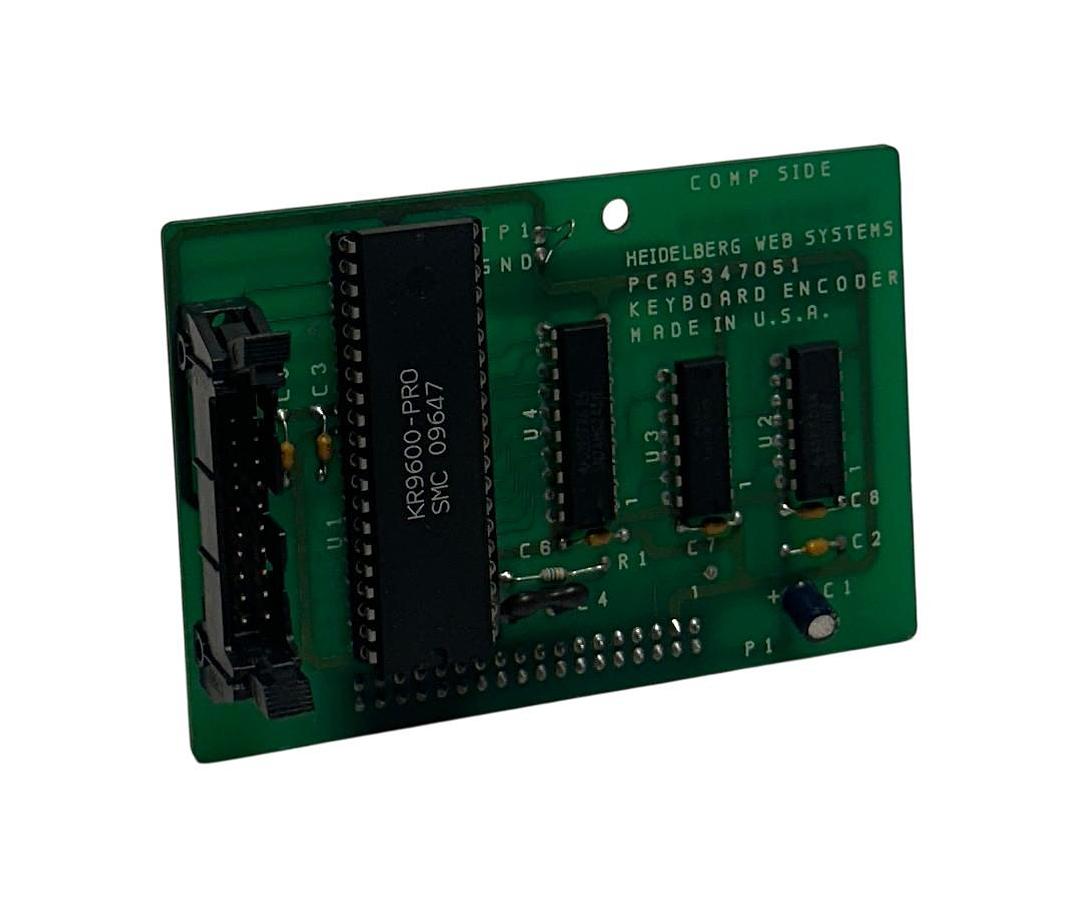 Used HEIDELBERG WEB SYSTEMS PCA5347051 / PCB5351893A KEYBOARD ENCODER PCB USNP