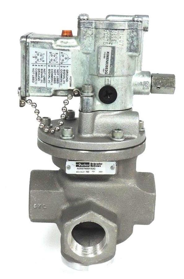 Used NIB PARKER N3557N00153G 3WAY NC VALVE 120 VOLT K065N03553G