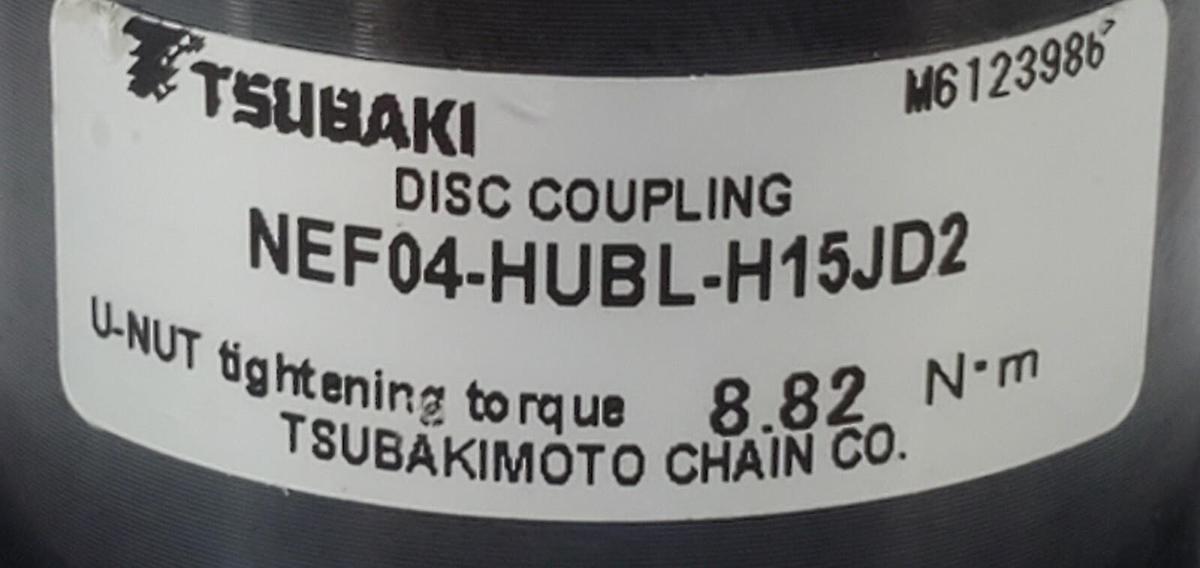 Used NEW TSUBAKI NEF04-HUBL-H15JD2 / NEF04-HUBN-H22JD2 DISC COUPLINGS NEF04 NEF04.10