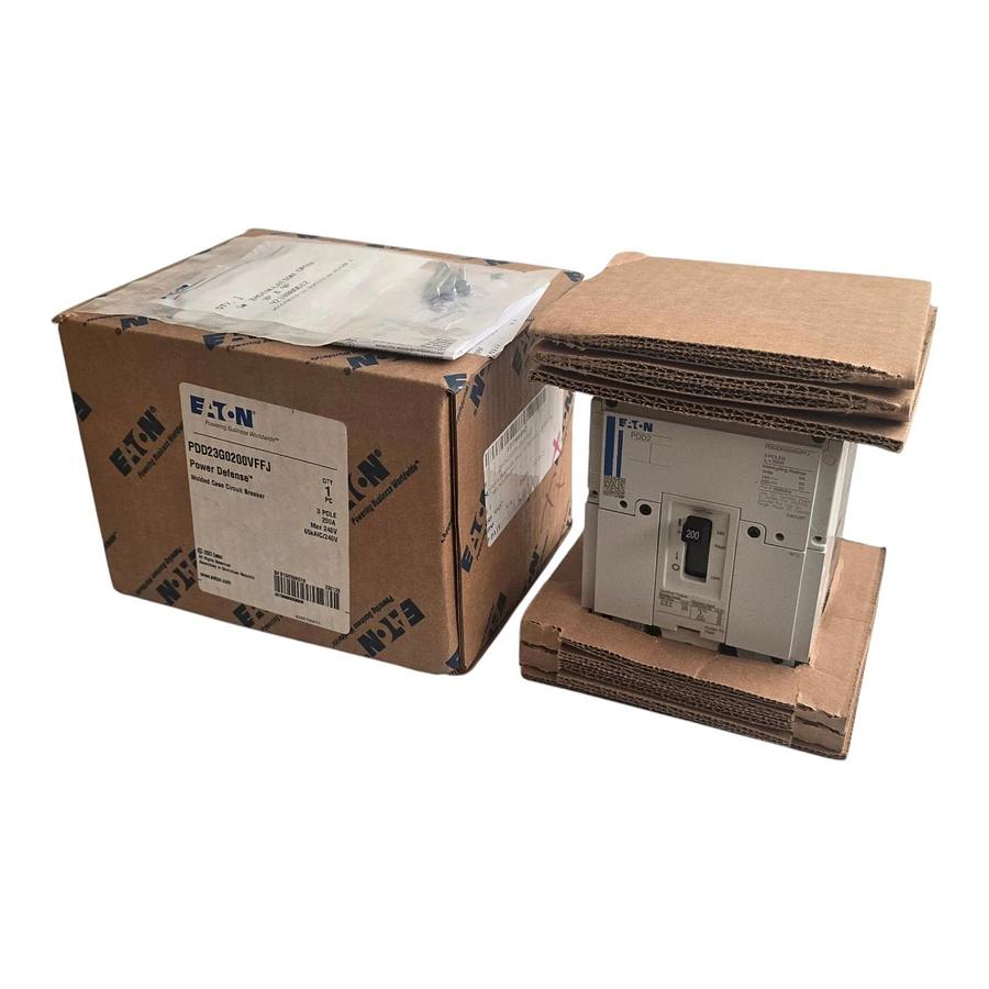 Eaton PDD23G0200VFFJ Power Defense 200A 3P 240V 65kAIC Circuit Breaker NSMP