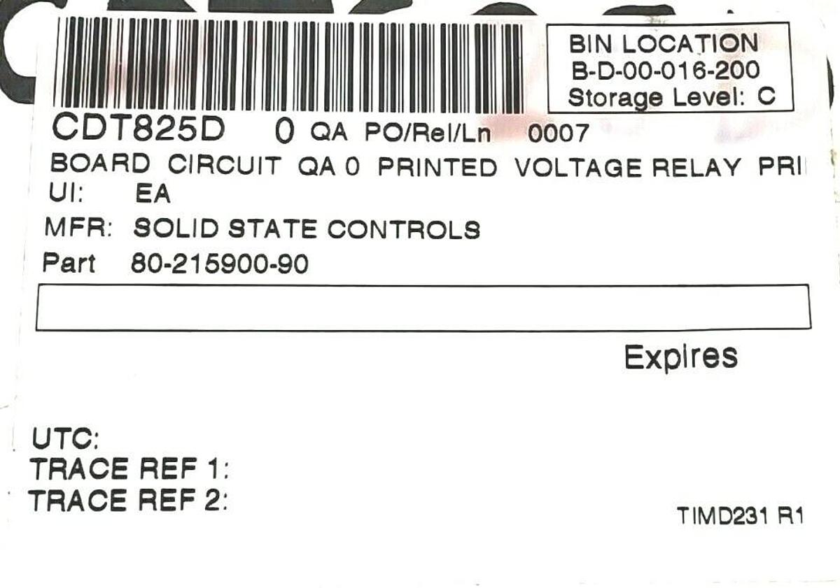 Used NIB SOLID STATE CONTROLS 80-215900-90 RELAY BOARD CDT825D 8021590090