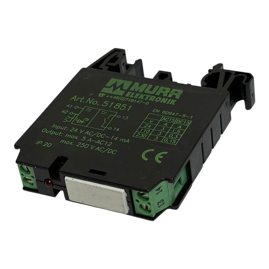 Murrelektronik 51851 Interface Relay Module 24V AC/DC 5A 250V DIN Rail - NSNP