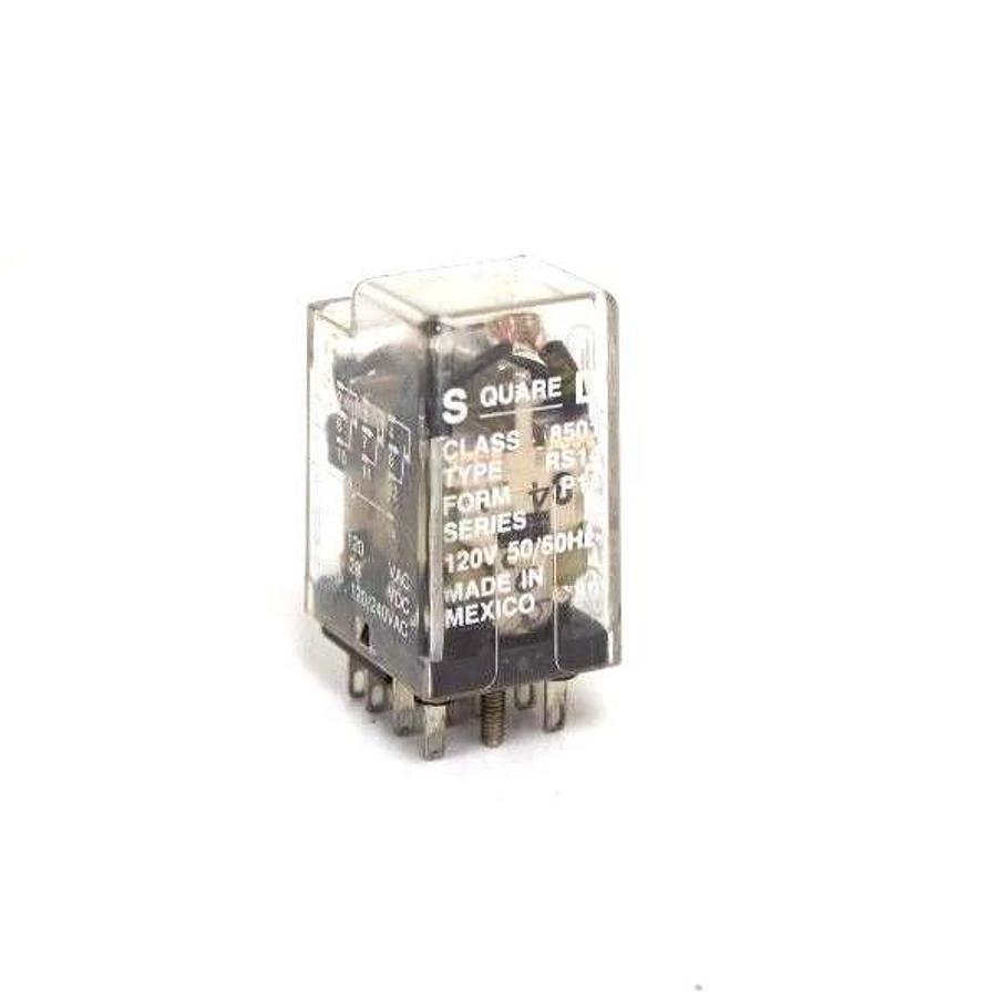 Used SQUARE D 8501-RS14 RELAY FORM P14, SERIES B, 120V, 50/60HZ, 8501RS14V120