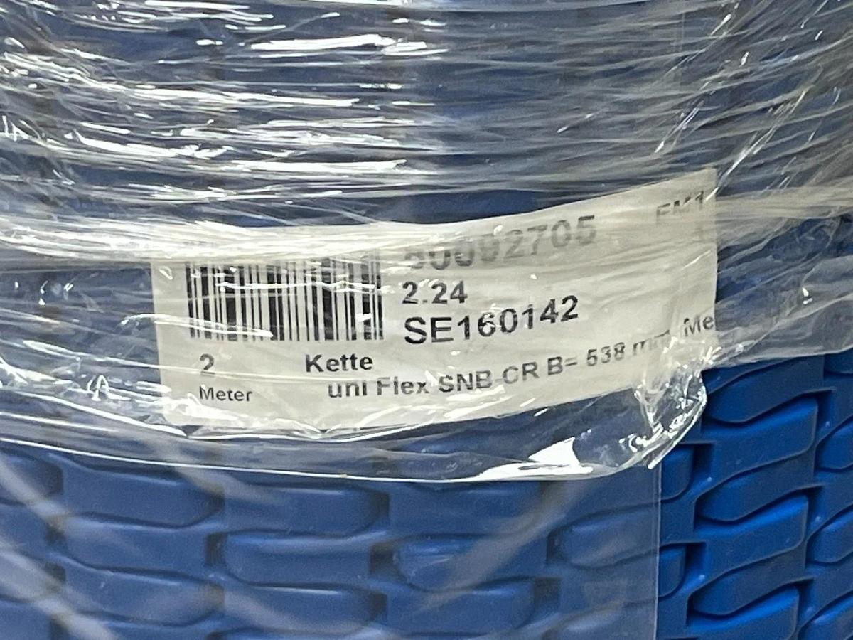 uni Flex SNB-CR Modular Plastic Conveyor Chain 538mm W x 2M Blue 80092705 New
