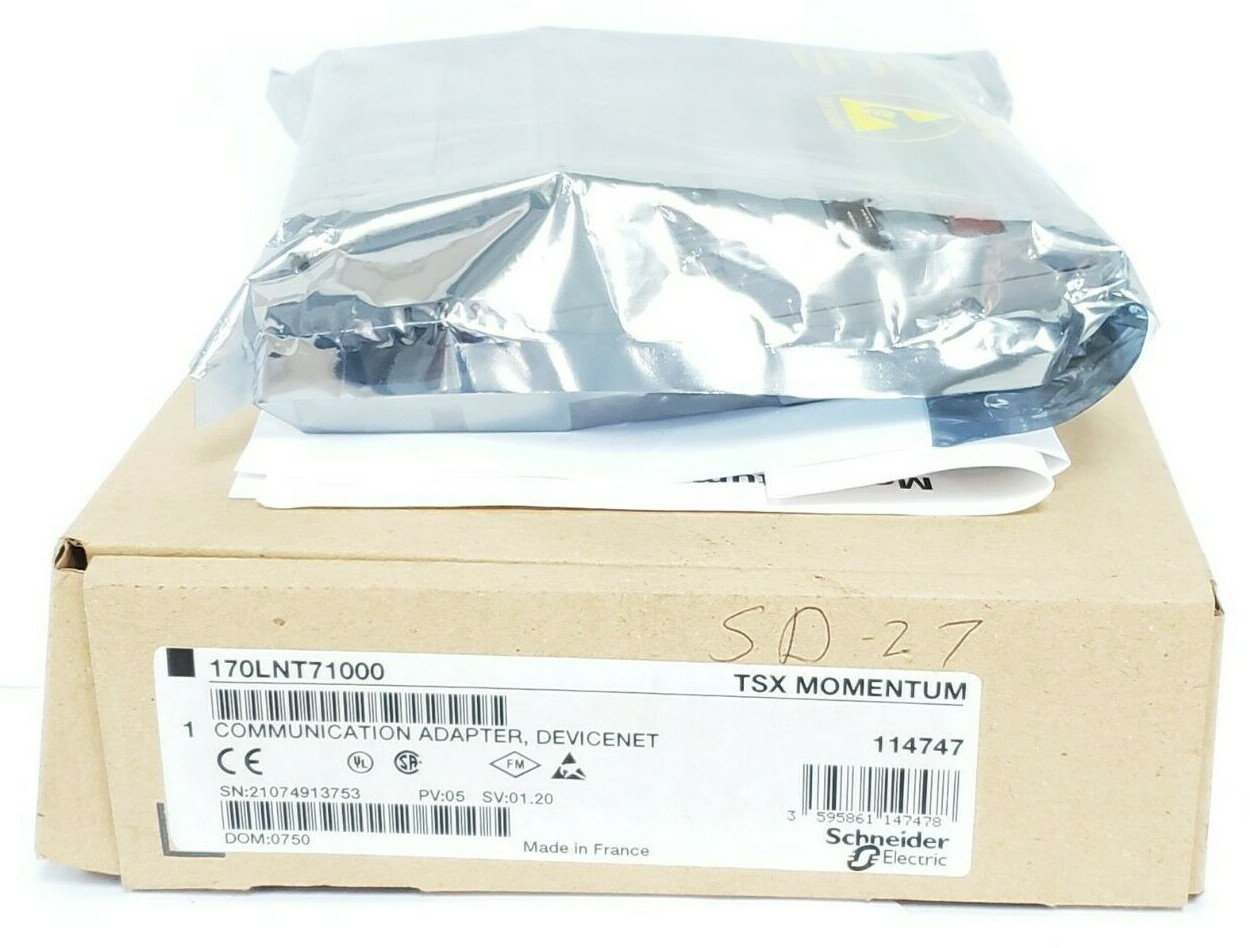 Used NIB SCHNEIDER / SQUARE D 170LNT71000 DEVICENET ADAPTER W/ 170AEW34000 BASE