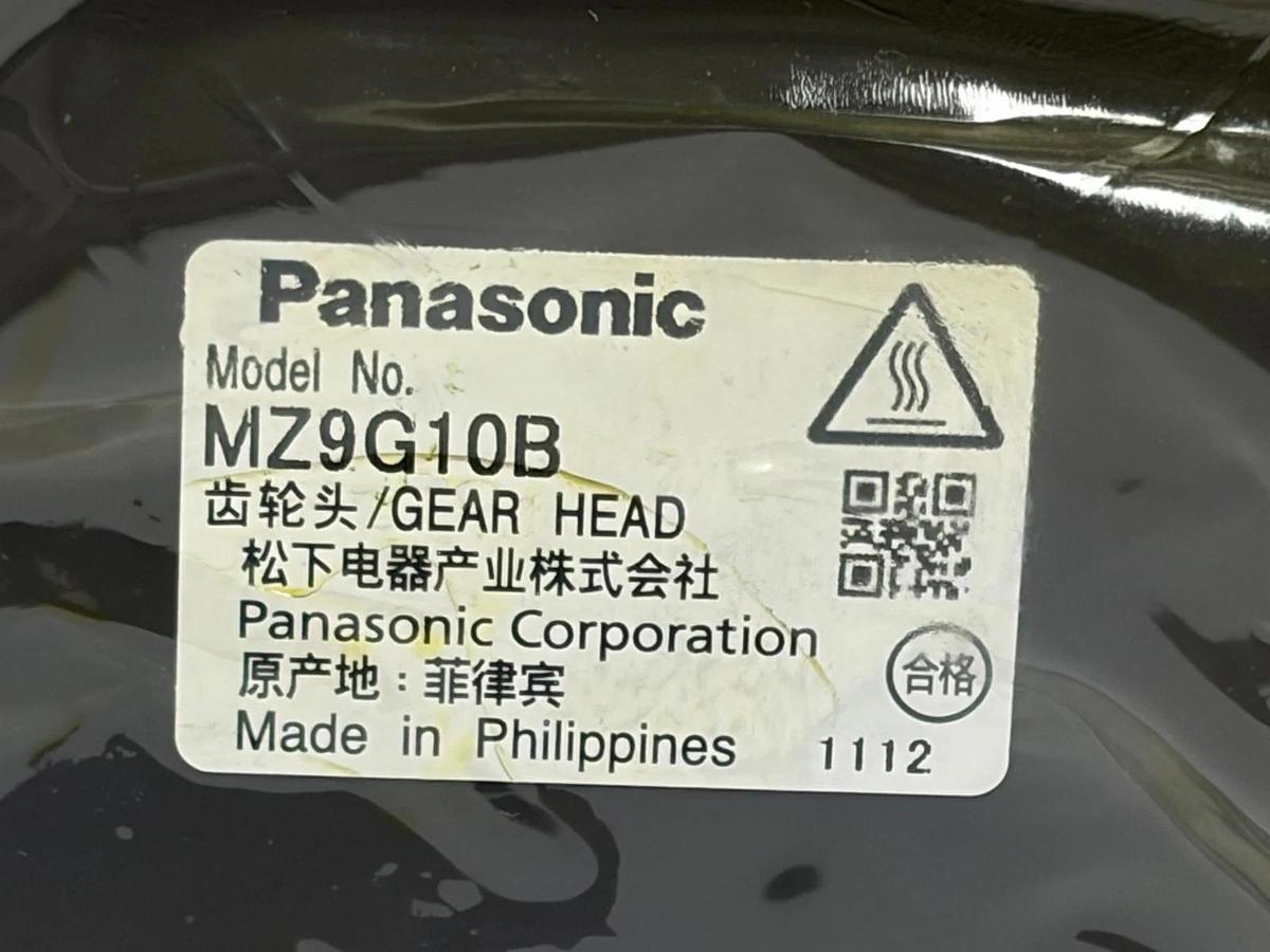 Used Panasonic MZ9G10B AC Motor Gear Head 1:10 Reduction Ratio 90mm Frame New Surplus