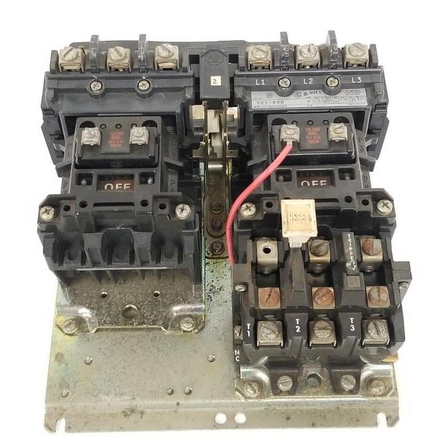Used ALLEN BRADLEY 505-BOD STARTER SER. C SIZE 1 W/ (2) CB236 COILS 110-120V 50-60HZ