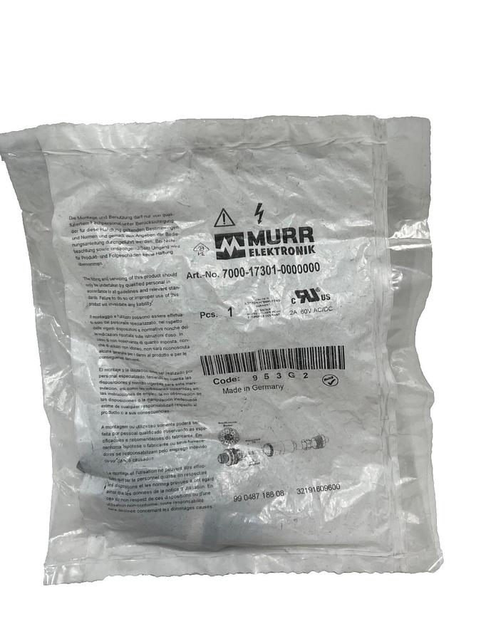 Murr Elektronik 7000-17301-0000000 M12 Male Connector 8-Pin A-Code IP67, NSMP