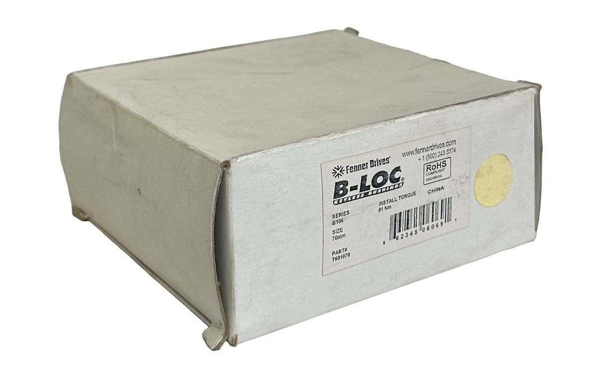 Used FENNER DRIVES T601070 SERIES B106 B-LOC KEYLESS BUSHING SIZE 70mm 81Nm NSMP