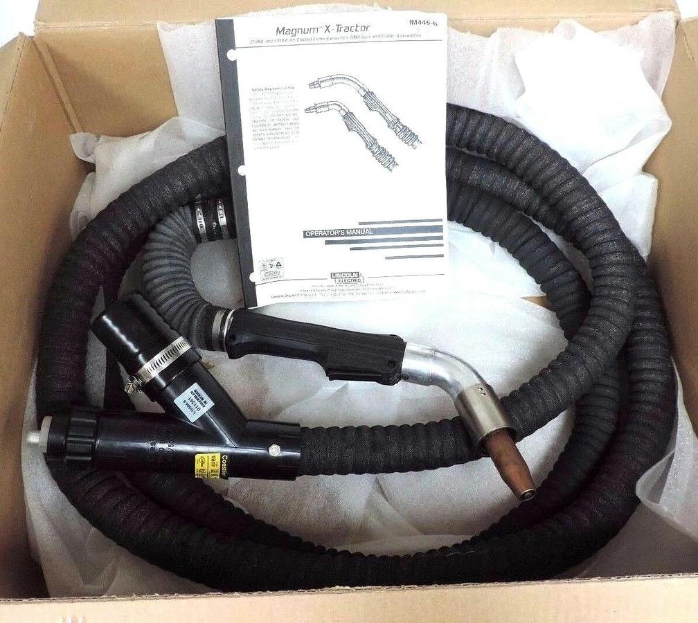 NIB LINCOLN ELECTRIC 250XA / K566-8 60° MIG GUN & 15' CABLE X-TRACTOR .035-.045