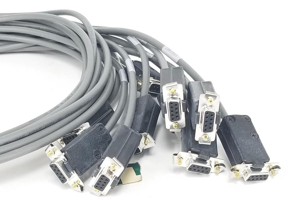 Used LOT OF 20 NEW WEATHERFORD 1541482 REV. B DB9 FEMALE TO RS-232 CABLE ASSEMBLIES