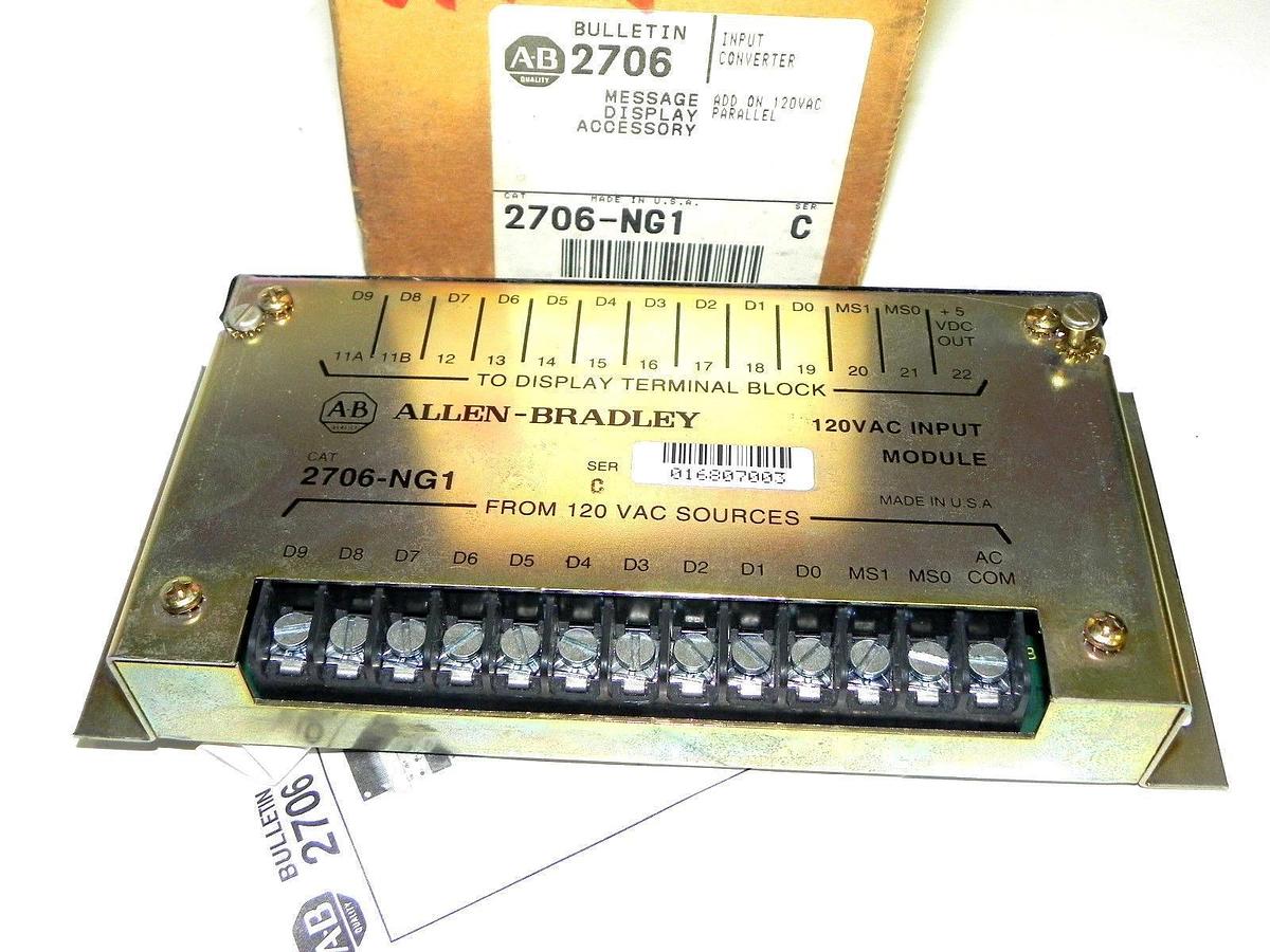 Used NIB ALLEN BRADLEY 2706-NG1 MESSAGE DISPLAY ACCESSORY INPUT CONVERTER 2706NG1