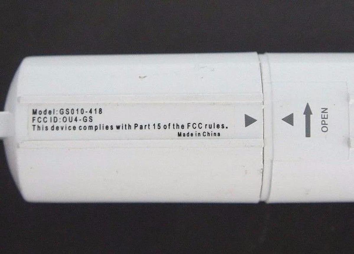 Used GENERIC GS010-418 MOTION DETECTOR ALARM FCC ID 0U4-GS