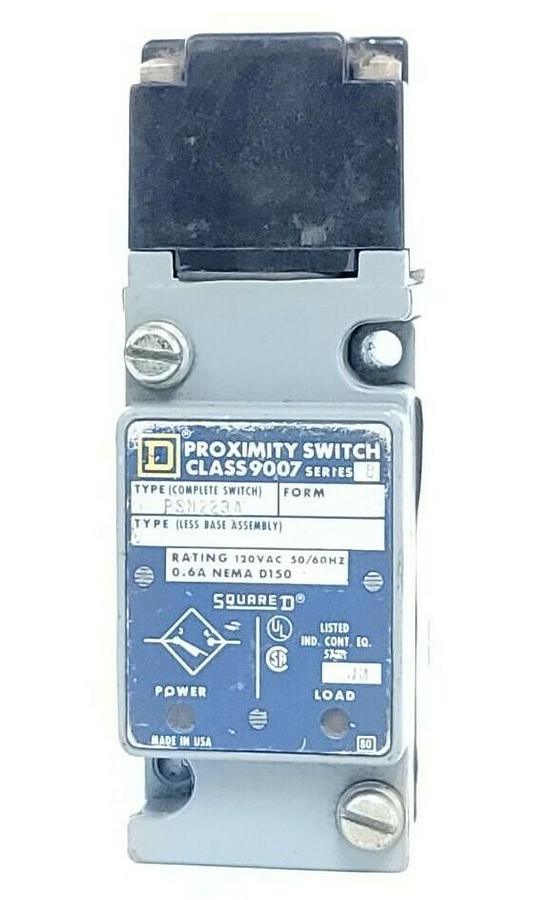 Used SQUARE D 9007-PSN223A PROXIMITY SWITCH 120VAC 50/60HZ 9007PSN223A SER. B