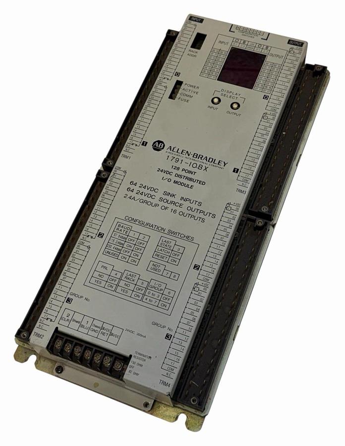 Used ALLEN BRADLEY 1791-IOBX 128 POINT 24VDC DISTRIBUTED I/O MODULE 1791IOBX