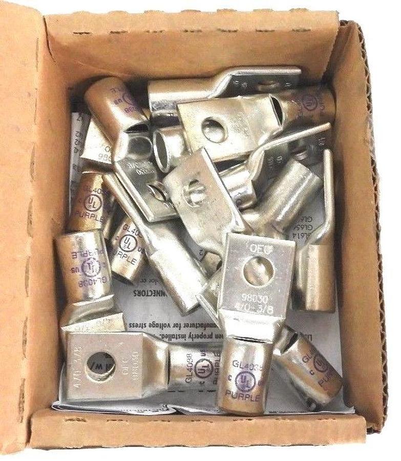 Used NIB NSI GL4038 COPPER COMPRESSION SHORT BARREL, ONE HOLE, PURPLE - QTY 15