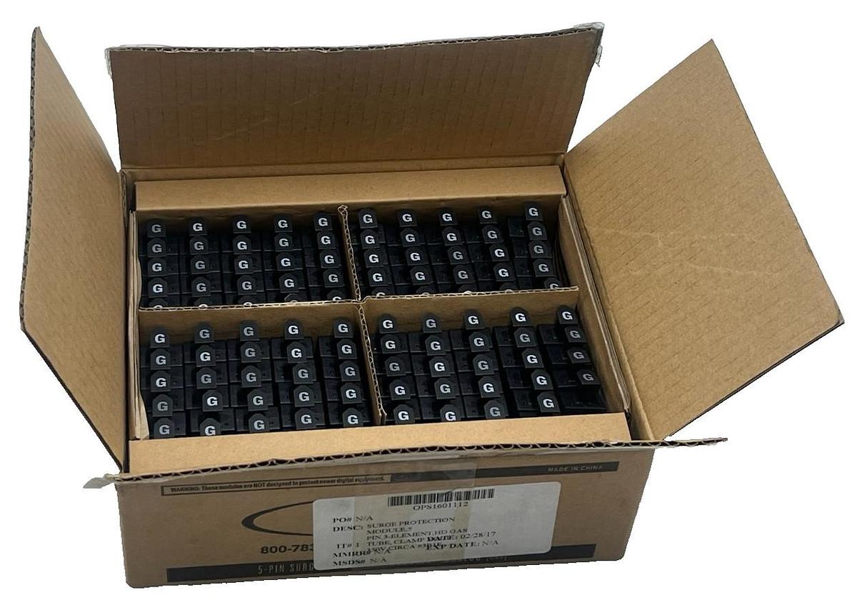 Lot of 99 Circa Telecom 3B1E Analog 5-Pin Gas Fuse Module 10kA 350V New Surplus