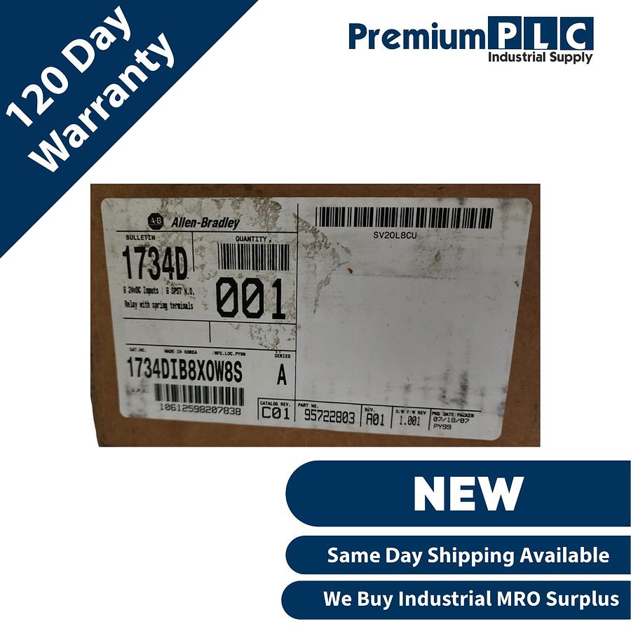 Used NEW ALLEN BRADLEY 1734D-IB8XOW8S /A POINTBlock I/O COMBINATION MODULE DEVICENET