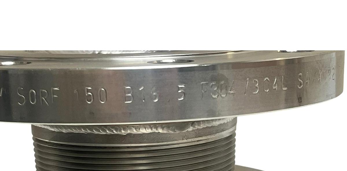 Used Chandan India 4" SORF 150 Stainless Flange To NPT Adapter F304/304L ProMach