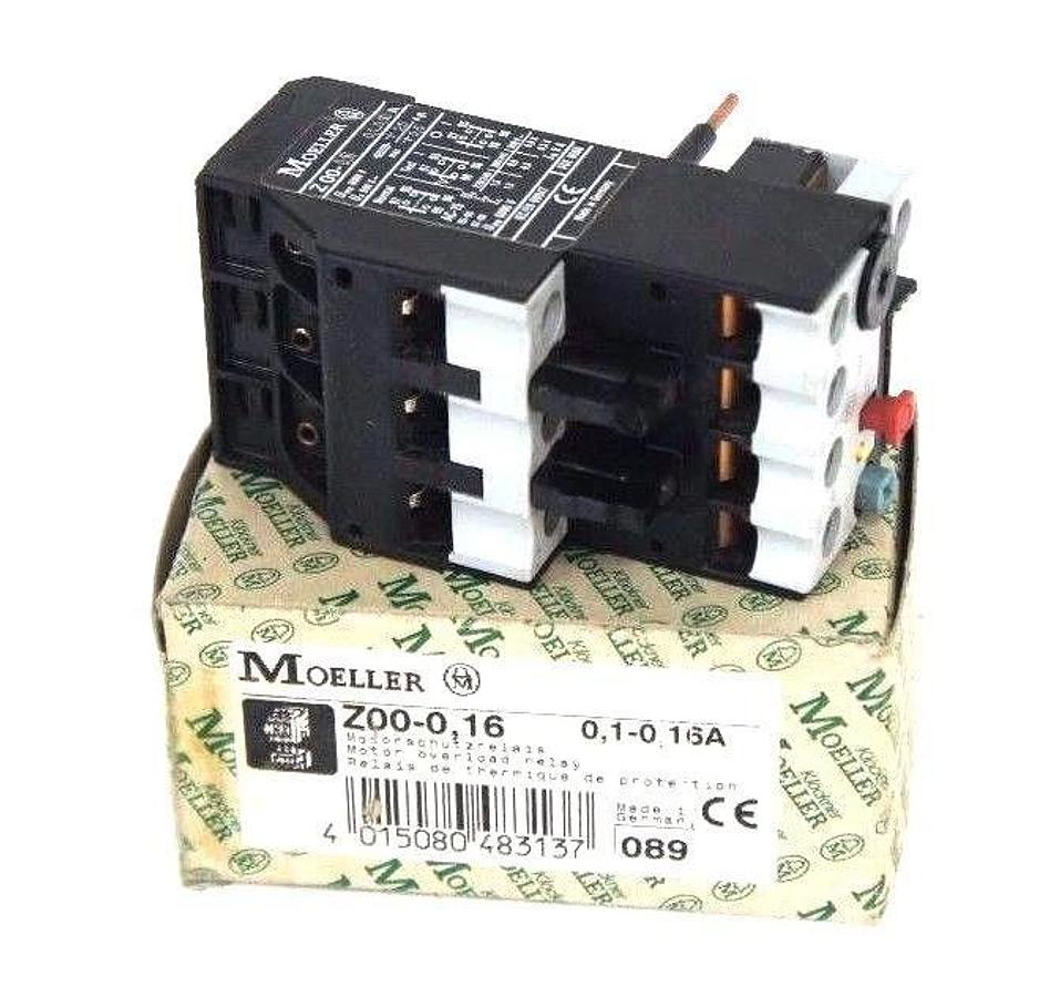 Used NIB MOELLER Z00-0,16 MOTOR OVERLOAD RELAY 0,1-0,16A, Z00-0.16