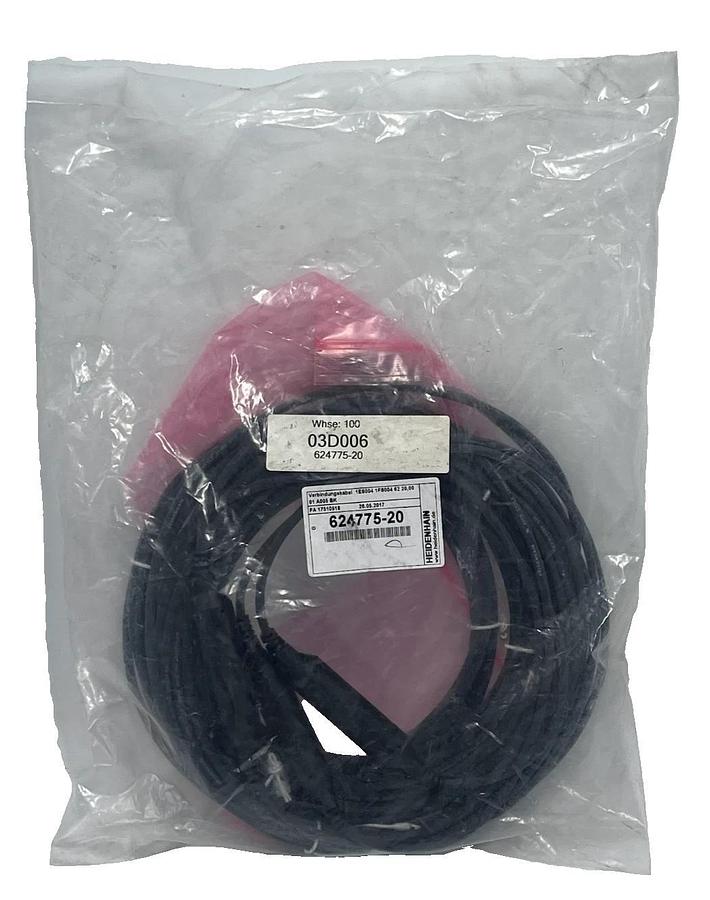 Used Heidenhain 624775-20 Interconnect Cable | 20 Meters | PUR Jacket | 20.00m | NSFS