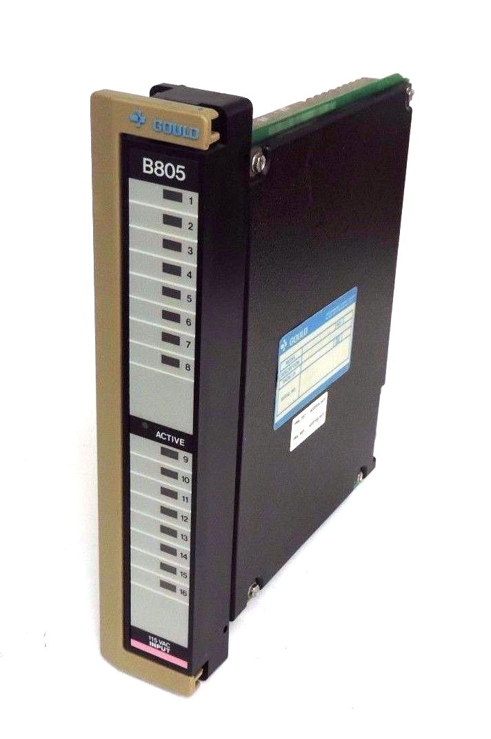 Used GOULD MODICON AS-B805-016 INPUT MODULE REV. L, 115VAC, 16PT, ASB805016