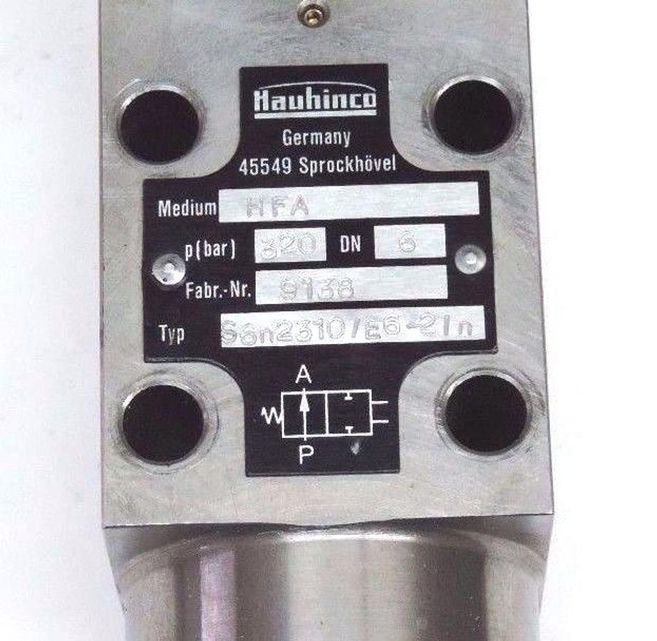 Used REPAIRED HAUHINCO TYP: S6N2310/E6-2IN SOLENOID VALVE MEDIUM HFA, FAB. NR. 9138