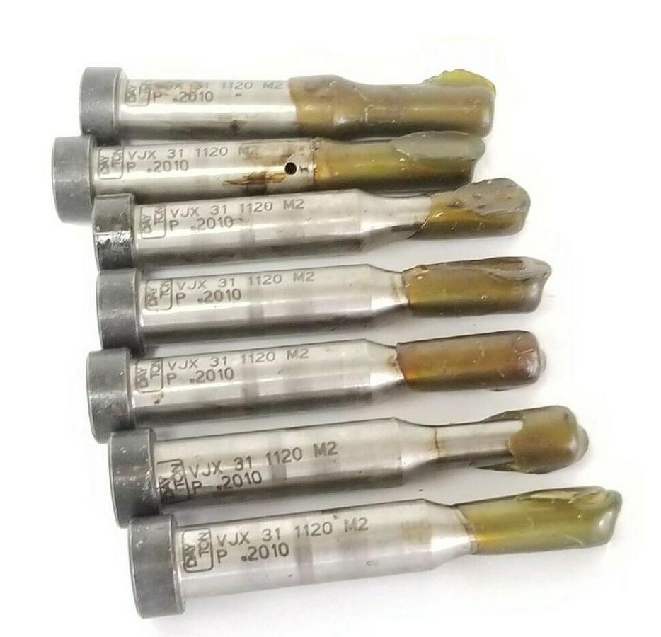 Used LOT OF 7 NEW DAYTON VJX-31-1120-M2 DIE PUNCHES P .2010 2'' IN. OAL VJX311120M2