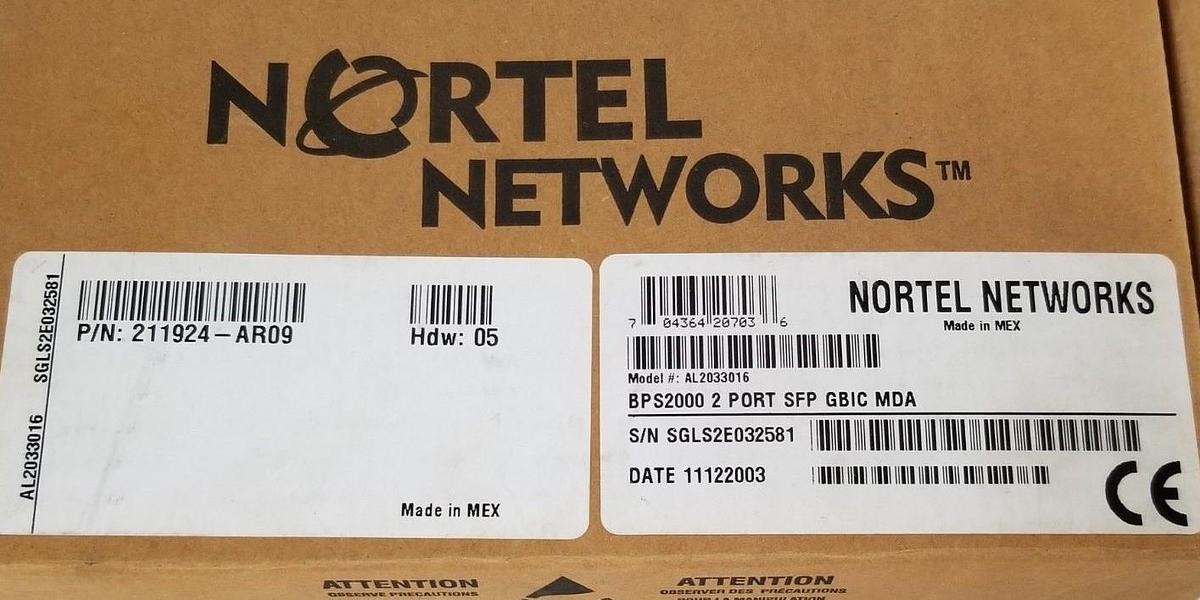 Used NIB NORTEL NETWORKS BPS2000-2GE MDA BOARD 2 PORT SFP GBIC MDA P210464-CR02