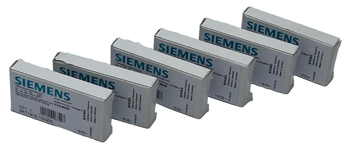 LOT OF 6 Siemens 3RT1916-1DG00 Surge Suppressor 12-250VDC for 3RT1 / 3RH1