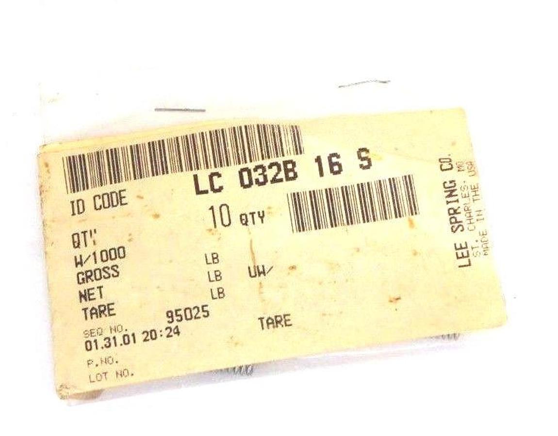 Used LOT OF 10 NEW LEE SPRING CO. LC 032B 16 S SPRINGS