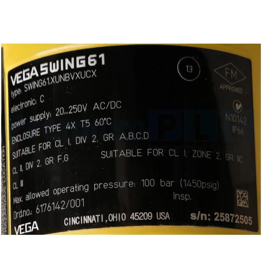 NEW VEGA VEGASWING 61 SWING61.XUNBVXUCX VIBRATING LIQUID LEVEL SWITCH 6176142/00