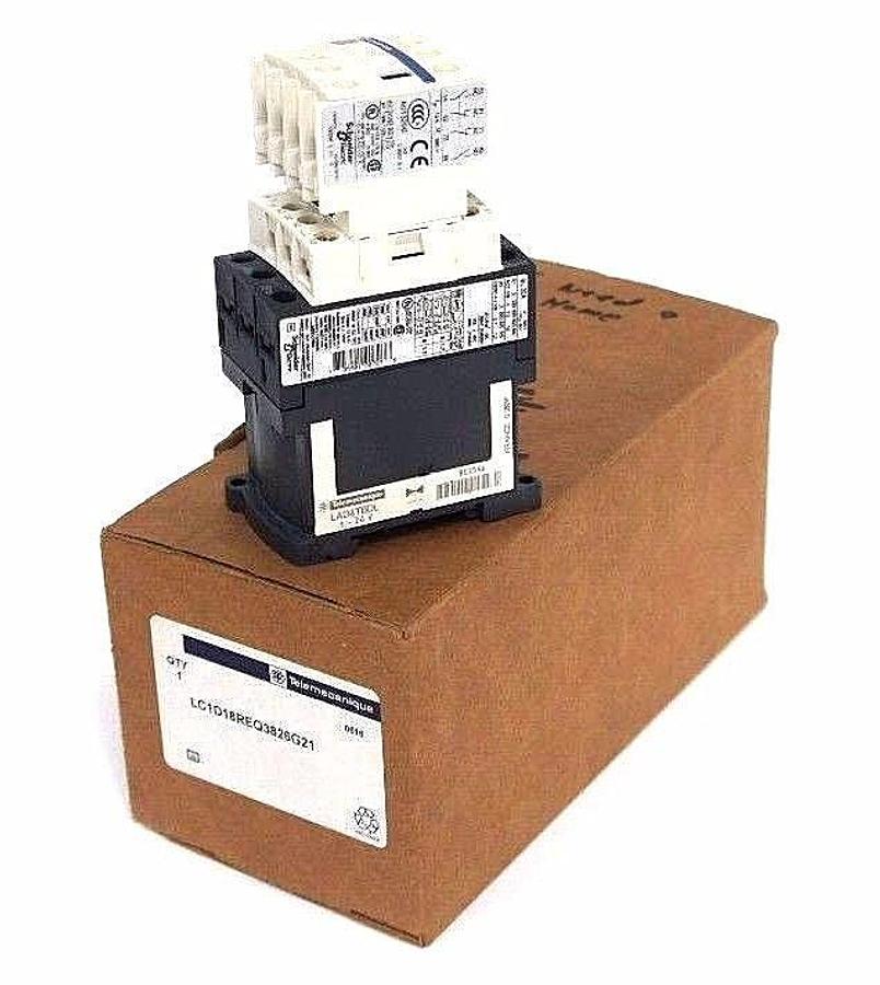 Used NIB TELEMECANIQUE LC1D18REQ3826G21 CONTACTOR 575VAC, 18A, IEC SPECIAL