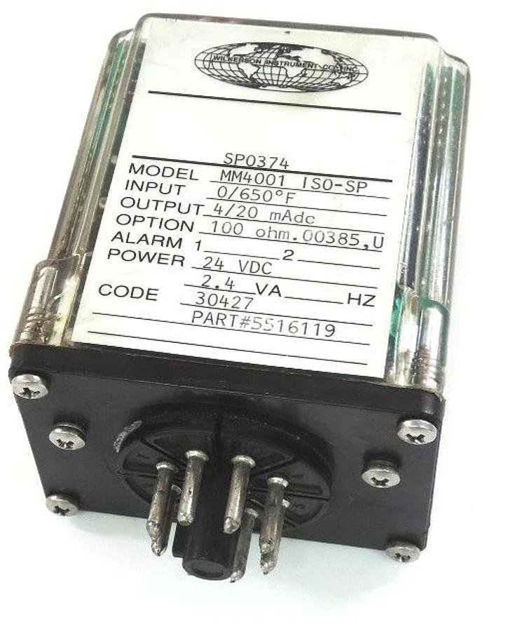 Used MIGHTY MODULE MM4001 ISO-SP TRANSMITTER 24VDC SP0374 INPUT: 0/650 DEG. F 5516119