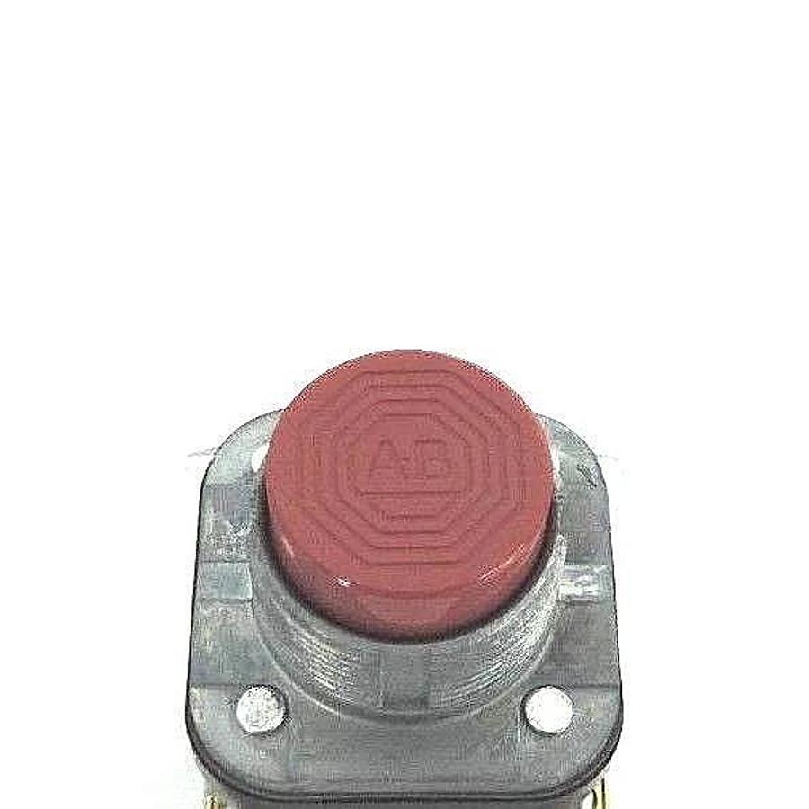 Used NIB ALLEN BRADLEY 800T-B6C PUSH BUTTON RED EXTENDED HEAD SER. T , 4NO - 4NC