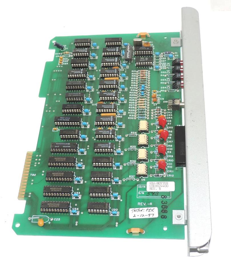 Used KBA MOTTER 03E-00244-00 REV. B COMPUTER BOARD 03E0024400