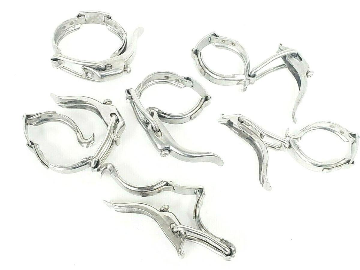 Used LOT OF 6 NEW TRI-CLAMPS 304 13MHLA150 CLAMPS TYPE 13 304 SS 1-1/2''