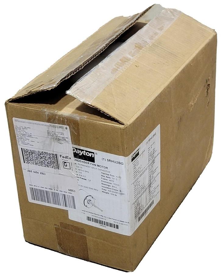 Used NEW DAYTON 5RHU2BG 1/2HP PERMANENT SPLIT CAPACITOR CONDENSER FAN MOTOR 60HZ 48YZ