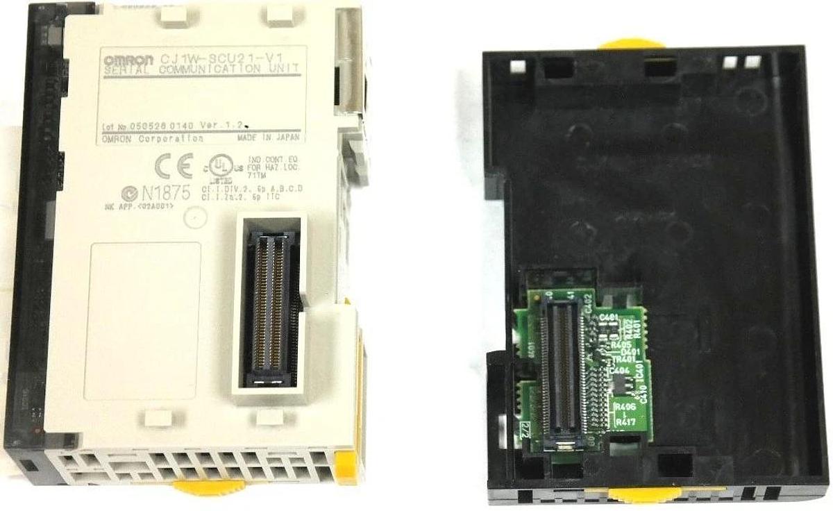 Used OMRON CJ1W-SCU21-V1 SERIAL COMMUNICATION UNIT CJ1WSCU21V1 W/ CJ1W-TER01