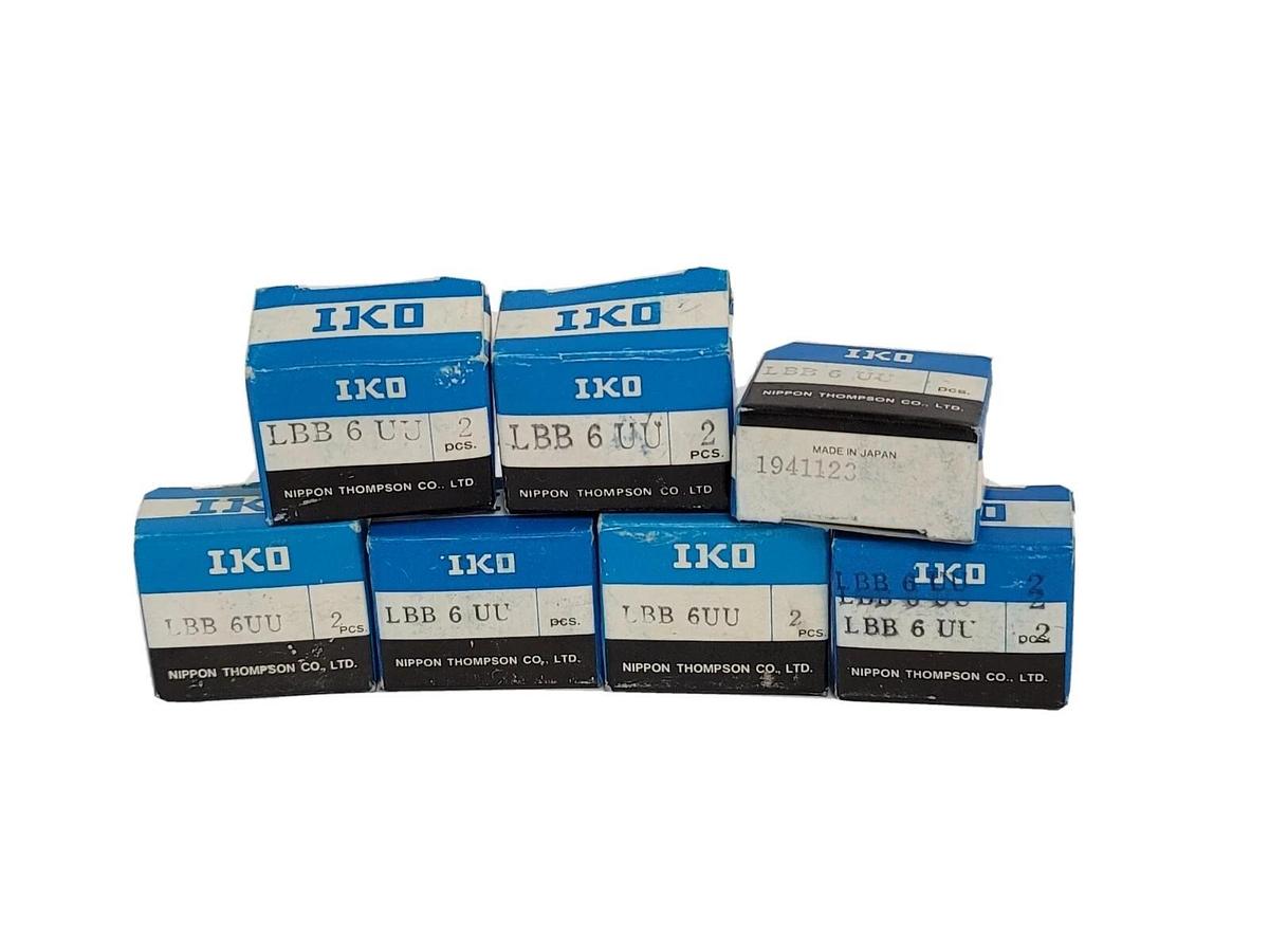 Used LOT OF 7 NIB IKO LBB6UU LINEAR BUSHINGS