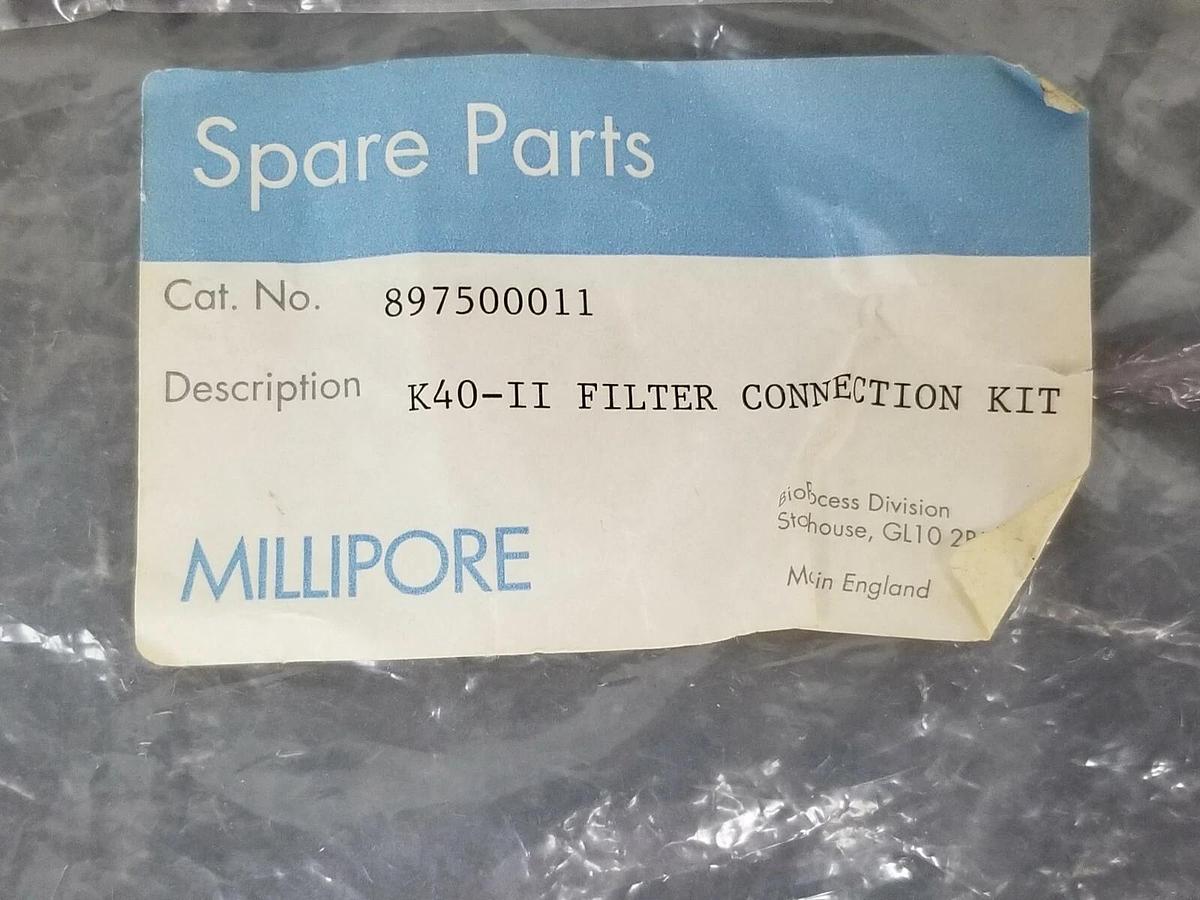 Used NEW MILLIPORE CAT NO. 897500011 FILTER CONNECTION KIT FOR K40-II 20303-WP 36155
