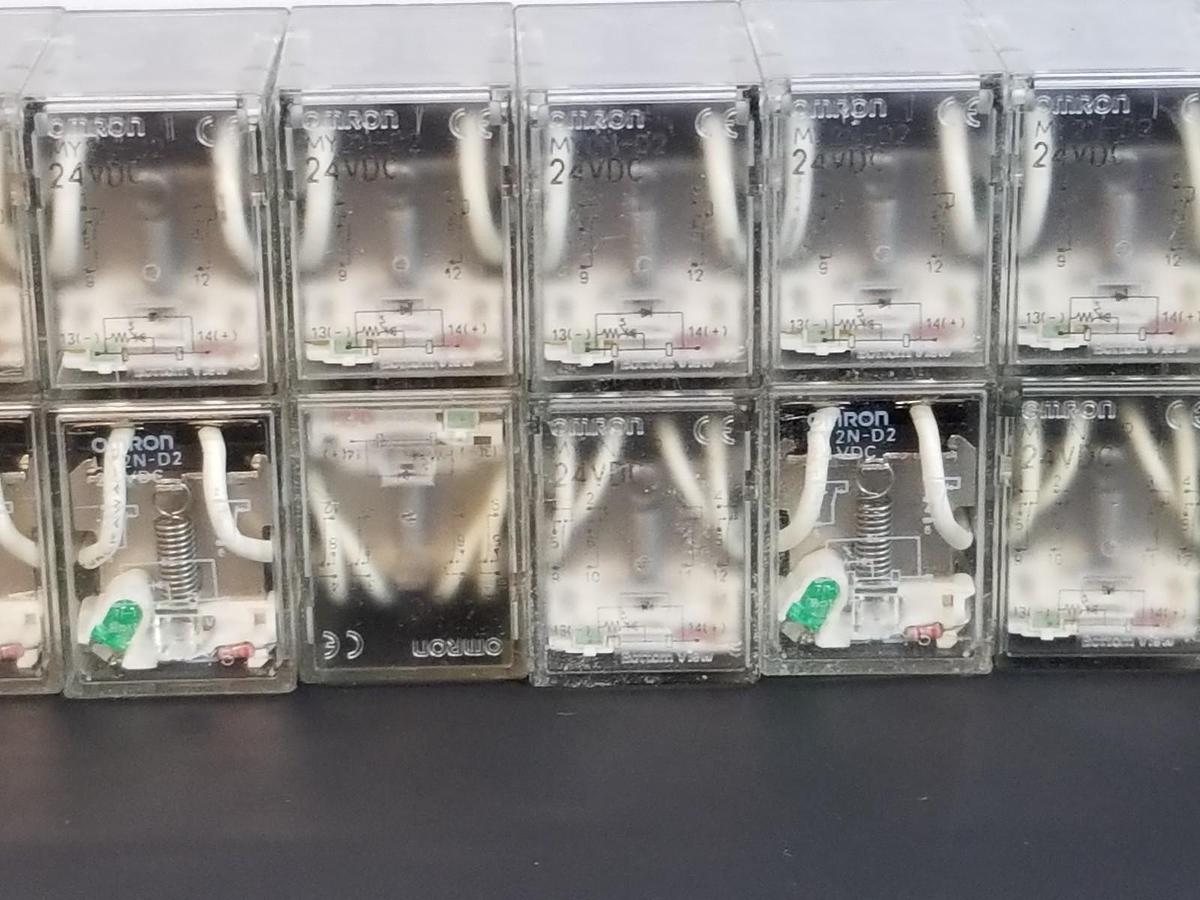 Used LOT OF 16 OMRON LY2N-D2 RELAYS LY2ND2, 24VDC