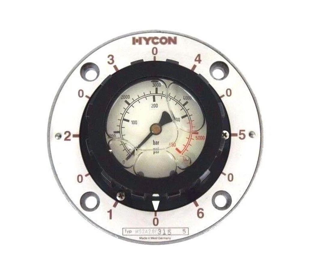 Used HYCON MS2A2.0/315 FLUID CONTROL 0-5800 PSI MS2A20315