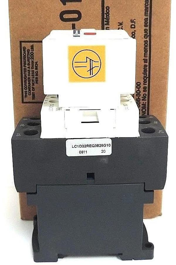 Used NIB TELEMECANIQUE LC1D32REQ3826G10 CONTACTOR 575VAC 32AMP IEC +OPTIONS
