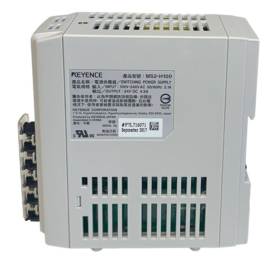 Used NEW KEYENCE MS2-H100 / MS2H100 SWITCHING POWER SUPPLY 100-240VAC 2.1A INPUT NSMP