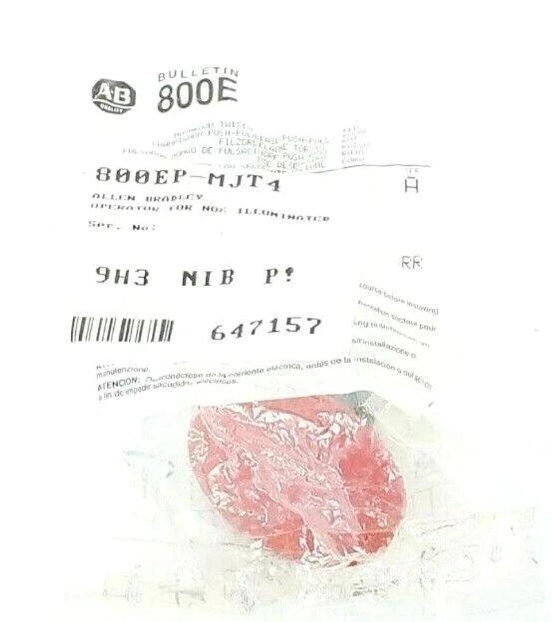 Used NEW ALLEN BRADLEY 800EP-MJT4 MUSHROOM PUSH-PULL BUTTON SER. A RED