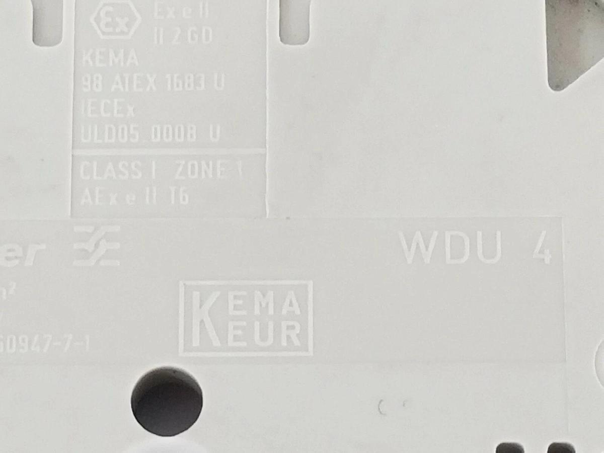 Used LOT OF 5 WEIDMULLER WDU 4 TERMINAL BLOCK 800V 4MM DARK BEIGE WDU4