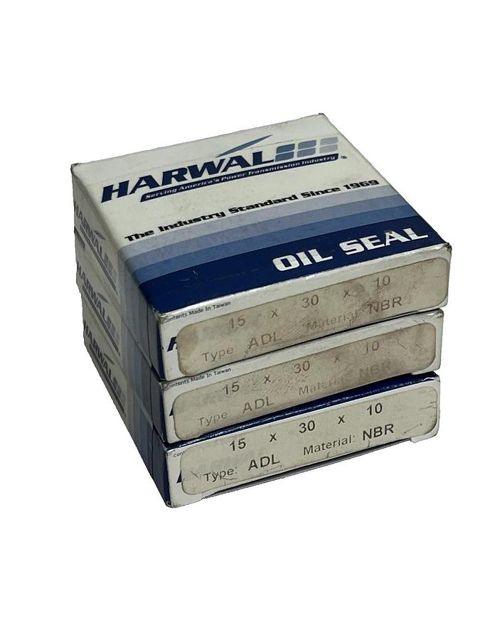 Lot of 3 Harwal 15 x 30 x 10 ADL NBR Metric Oil Seals New in Box